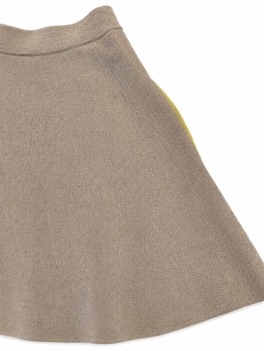 Tomas Maier Italy Wool Knit Flare Mini Skirt Beige Size 6 - Picture 7 of 7